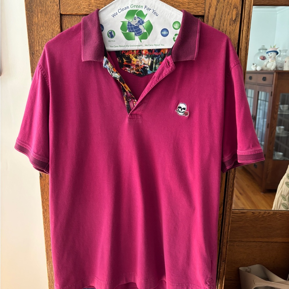 Robert Graham Magenta Polo Shirt